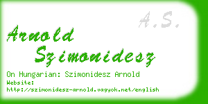 arnold szimonidesz business card
